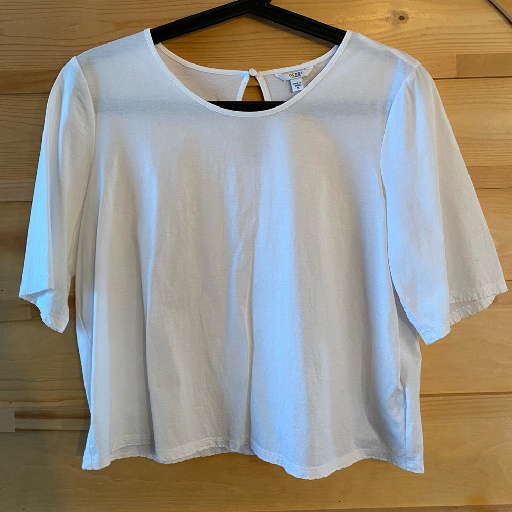 White crop top Guess